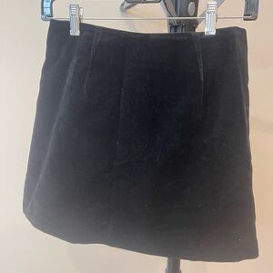 Black Corduroy Mini Skirt